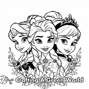 Disney Winter Coloring Pages - Free &amp; Printable!