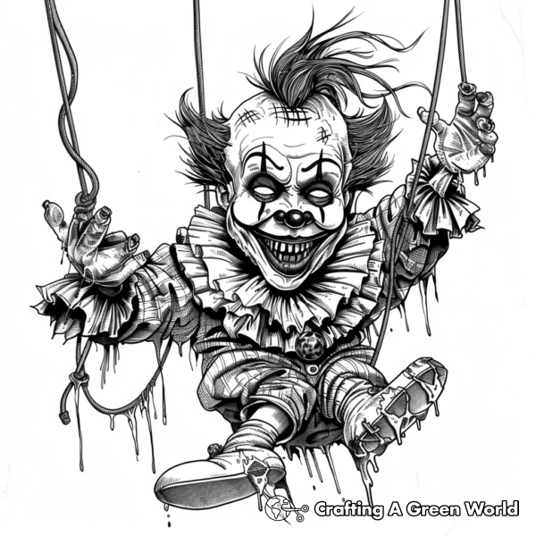 Scary Clown Coloring Pages - Free &amp; Printable!