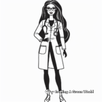 Doctor Black Barbie Coloring Pages for Future Medical Practitioners 1