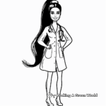 Doctor Black Barbie Coloring Pages for Future Medical Practitioners 2