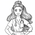 Doctor Black Barbie Coloring Pages for Future Medical Practitioners 3