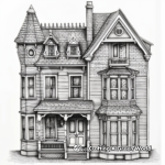 Doll House Exterior View Coloring Pages 2
