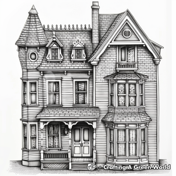 Doll House Coloring Pages - Free &amp; Printable!