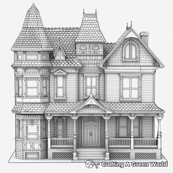 Doll House Coloring Pages - Free &amp; Printable!
