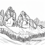 Dolomite Mountain Range Coloring Pages 1