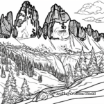 Dolomite Mountain Range Coloring Pages 2
