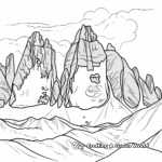 Dolomite Mountain Range Coloring Pages 4