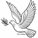 Dove Carrying Olive Branch: Hope Coloring Pages 1