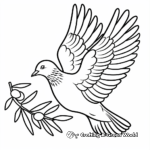 Dove Carrying Olive Branch: Hope Coloring Pages 2