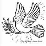 Dove Carrying Olive Branch: Hope Coloring Pages 3