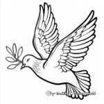 Dove Carrying Olive Branch: Hope Coloring Pages 4