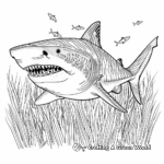 Dramatic Tiger Shark Coloring Pages 2