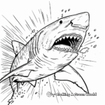 Dramatic Tiger Shark Coloring Pages 3