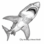 Dramatic Tiger Shark Coloring Pages 4