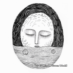 Dreamy Oval Moon Coloring Pages 2