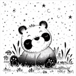 Dreamy Sleepy-Time Kawaii Bear Coloring Pages 1