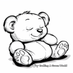 Dreamy Sleepy-Time Kawaii Bear Coloring Pages 3
