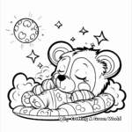 Dreamy Sleepy-Time Kawaii Bear Coloring Pages 4