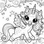 Dreamy Starry Night Owlicorn Coloring Pages 3
