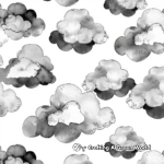 Dreamy Watercolor Clouds Coloring Pages 1
