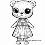 Dress-Up Build a Bear Coloring Pages 1