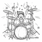 Drum Kit Rockstar Coloring Pages 1