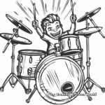 Drum Kit Rockstar Coloring Pages 3