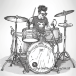 Drum Kit Rockstar Coloring Pages 4