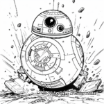Dynamic Action Scene BB-8 Coloring Pages 2