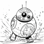 Dynamic Action Scene BB-8 Coloring Pages 3