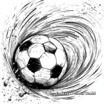 Dynamic Action Soccer Ball Coloring Pages 1