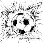 Dynamic Action Soccer Ball Coloring Pages 2
