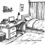 Dynamic Dorm Room Coloring Pages 1