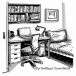Dynamic Dorm Room Coloring Pages 2