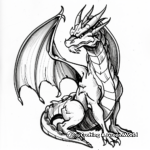 Dynamic Dragon Coloring Pages for Fantasy Lovers 1