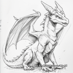 Dynamic Dragon Coloring Pages for Fantasy Lovers 2