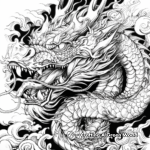 Dynamic Dragon Coloring Pages for Fantasy Lovers 3