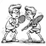 Dynamic Duo Tennis Doubles Coloring Pages 1