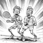 Dynamic Duo Tennis Doubles Coloring Pages 2