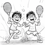 Dynamic Duo Tennis Doubles Coloring Pages 3
