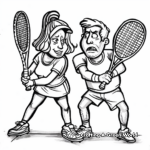 Dynamic Duo Tennis Doubles Coloring Pages 4