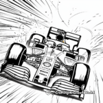 Dynamic F1 Race Start Coloring Pages 1