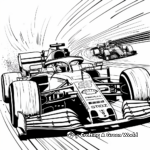 Dynamic F1 Race Start Coloring Pages 3