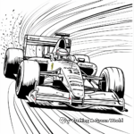 Dynamic F1 Race Start Coloring Pages 4