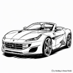 Dynamic Ferrari Portofino Coloring Pages 1