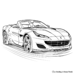Dynamic Ferrari Portofino Coloring Pages 4