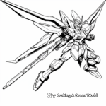 Dynamic Gundam Wing Coloring Pages 1