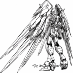 Dynamic Gundam Wing Coloring Pages 2