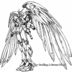 Dynamic Gundam Wing Coloring Pages 3