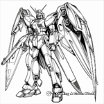 Dynamic Gundam Wing Coloring Pages 4
